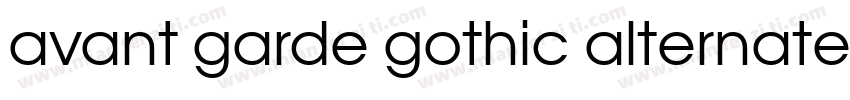 avant garde gothic alternate字体转换